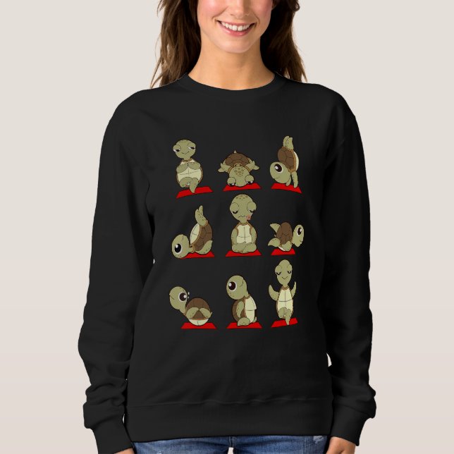Sudadera Turtle Do Yoga ejercite Salvar a la Tortuga (Anverso)