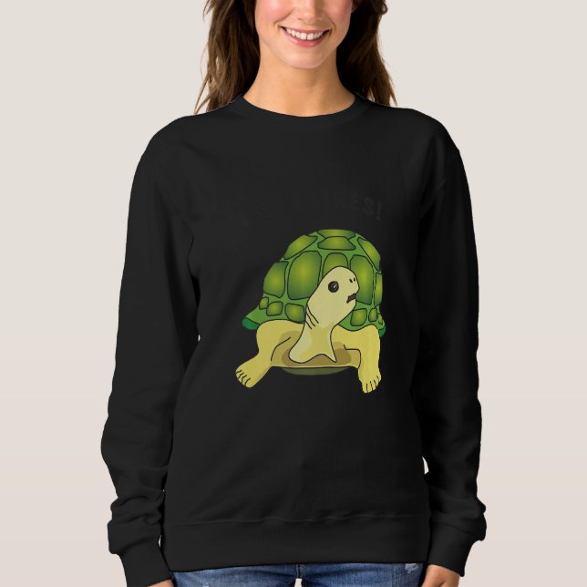 Sudadera Turtle  saying  Sin estres No stress (Anverso)