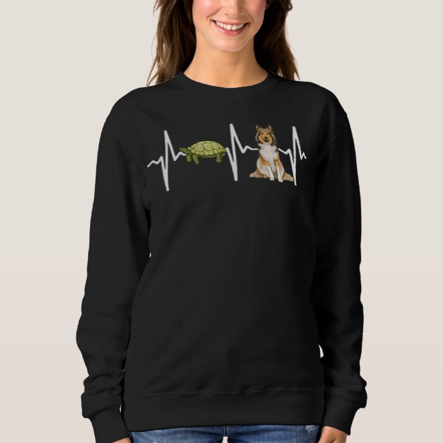 Sudadera Turtle Shetland Sheepdog Heartbeat Dog (Anverso)