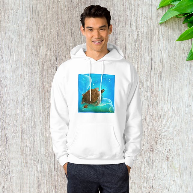 Sudadera Turtle Swimming Mens Hoodie (Subido por el creador)