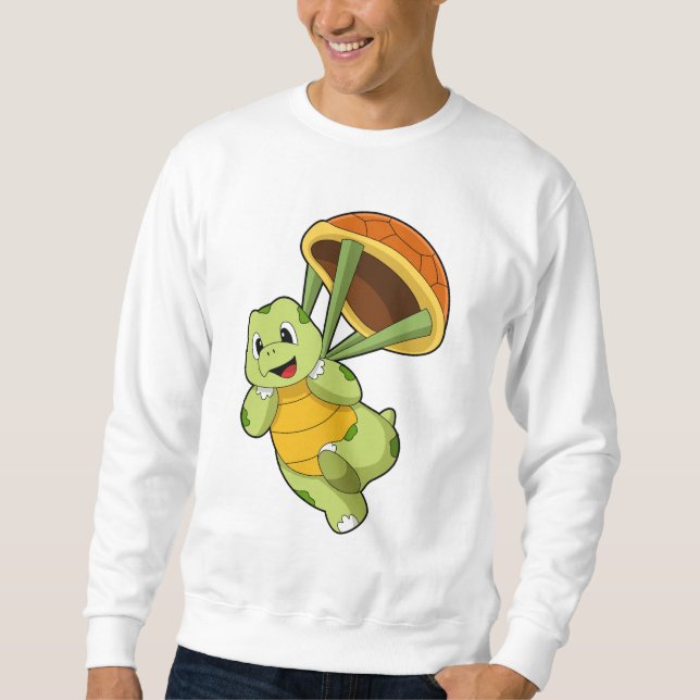Sudadera Turtle with Shell as Skydiver (Anverso)