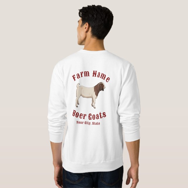 Sudadera Tus Cabras Boer de Granja (Reverso completo)