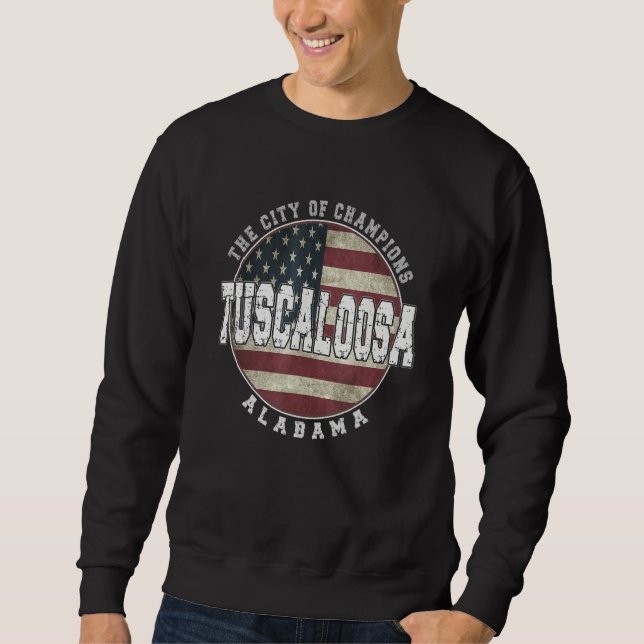 Sudadera Tuscaloosa Alabama  Vintage American flag (Anverso)