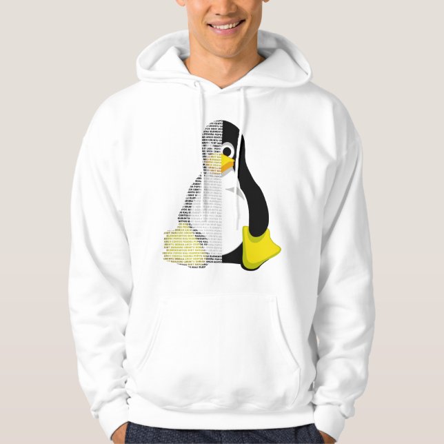 Sudadera Tux mascot semitext (Anverso)