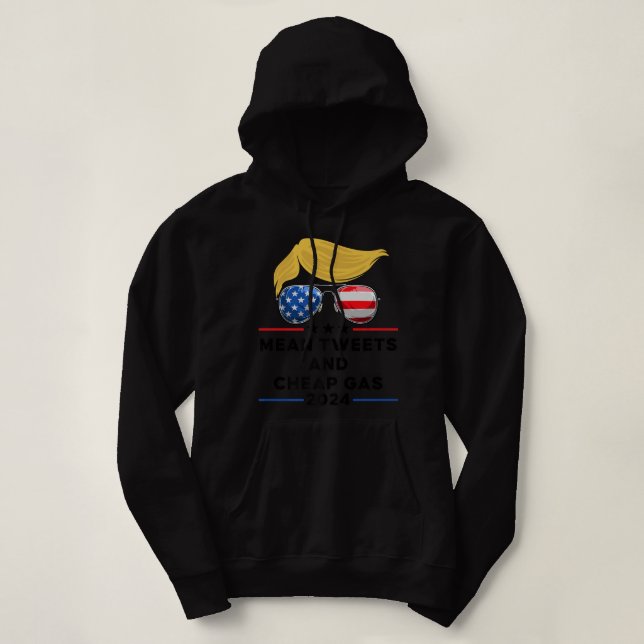 Sudadera Tweets Medios Y Gases Graciosos 2024 Pro Trump Pre (Diseño del anverso)