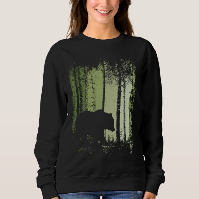 Sudadera Twilight Forest Outdoor Romantic Grizzly Bear Silh (Anverso)