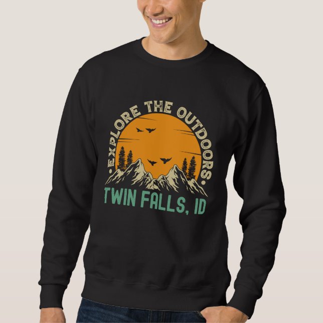 Sudadera Twin Falls Idaho Explora el Aire Libre (Anverso)