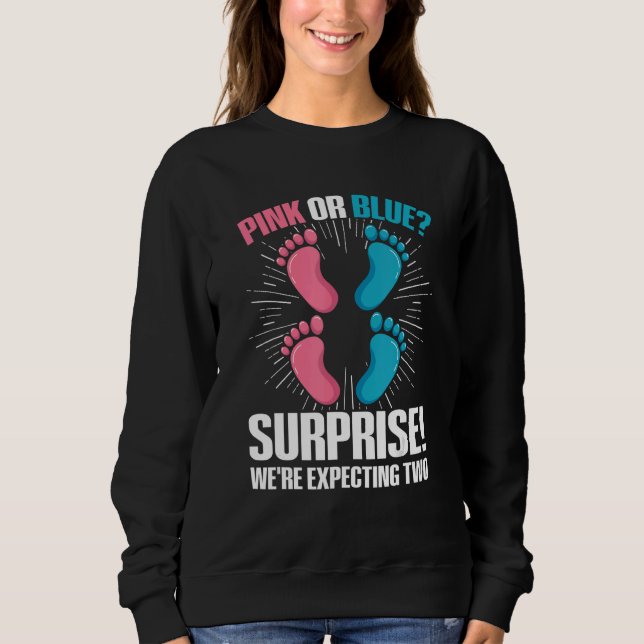 Sudadera Twin Gender Reveal Quote for a Gender Reveal Twin  (Anverso)
