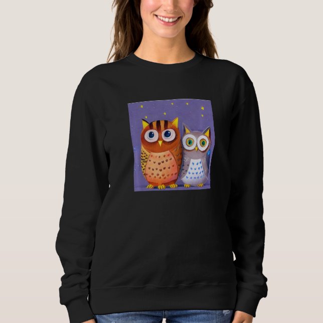 Sudadera Two cute Owls Premium (Anverso)