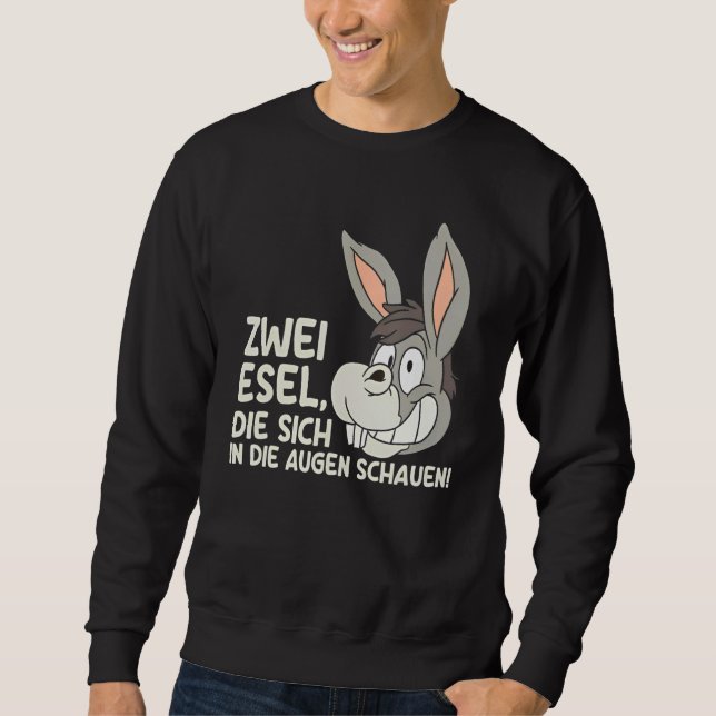 Sudadera Two donkey who look into the eyes sarcasm (Anverso)
