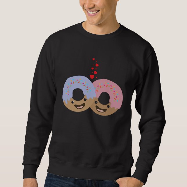 Sudadera Two Donuts Donut  Couple Best Friend Food (Anverso)