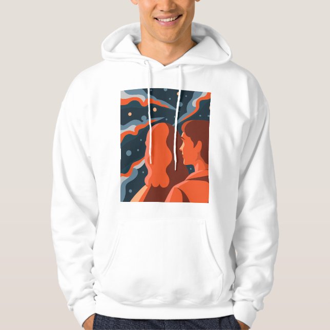 Sudadera Two Figures Contemplating an Abstract Cosmic Scene (Anverso)