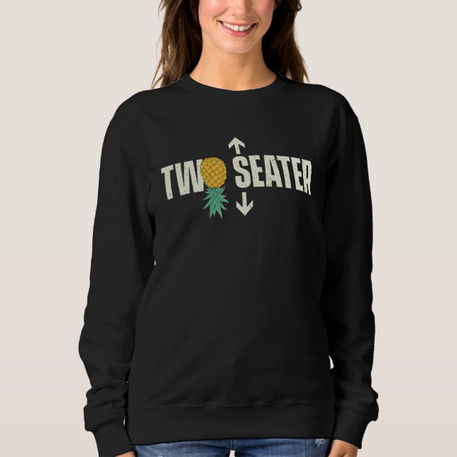Sudadera Two Seater   Upside Down Pineapple Swinger Couple  (Anverso)