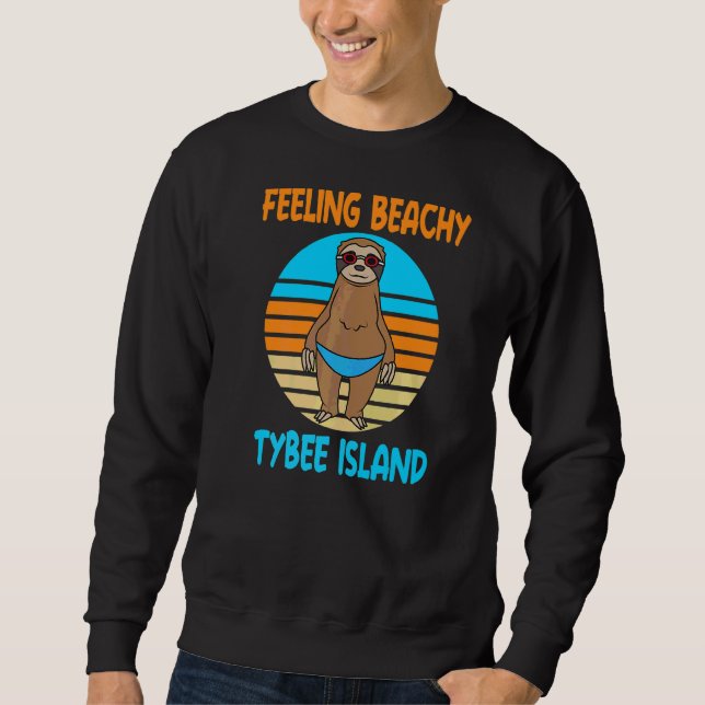 Sudadera Tybee Island Vacation Fun Sloth (Anverso)
