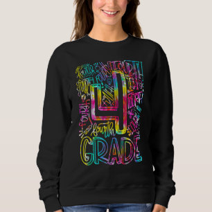Sudadera Tye de tipografía de cuarto grado Equipo de Tea de