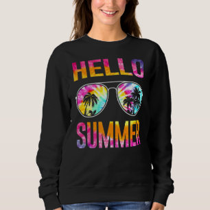 Sudadera Tye Dye Hello Gafas De Sol De Verano Y Palmeras Va