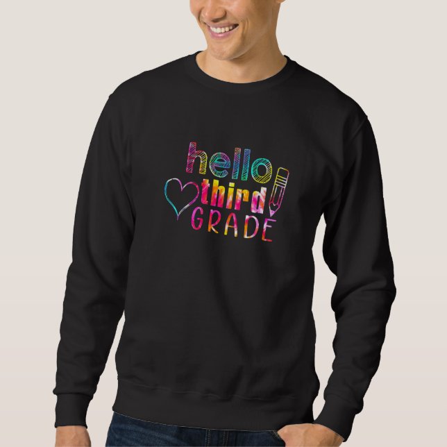 Sudadera Tye Hola a estudiante de tercer grado (Anverso)