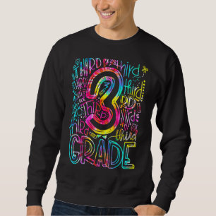 Sudadera Tye Tye de tercer grado Típografía Equipo de terce