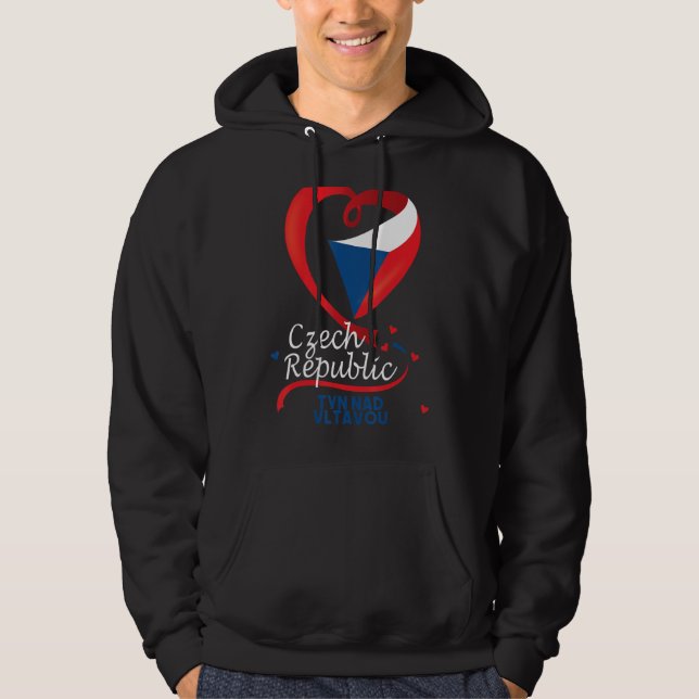Sudadera Tyn Y Vltavou República Checa Bandera Corazón De (Anverso)