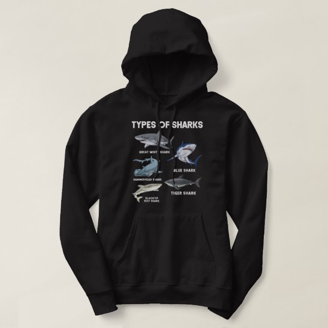 Sudadera Types of Sharks  (Diseño del anverso)