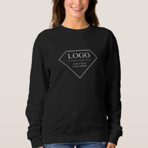 Sudadera Typography Moderno Black Personalized Gift Add Log