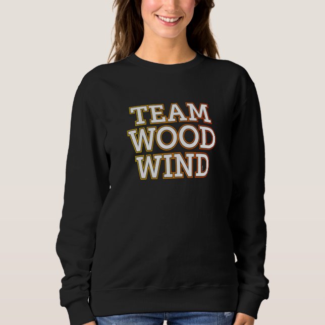Sudadera u201CTeam Woodwindu201D music teacher musician (Anverso)