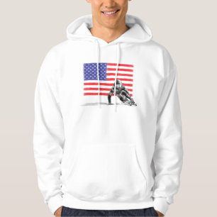 Sudadera U.S.A. camiseta del dwonhill de la bandera
