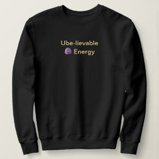 Sudadera Ube-lievable Energy Filipino Pun: Black