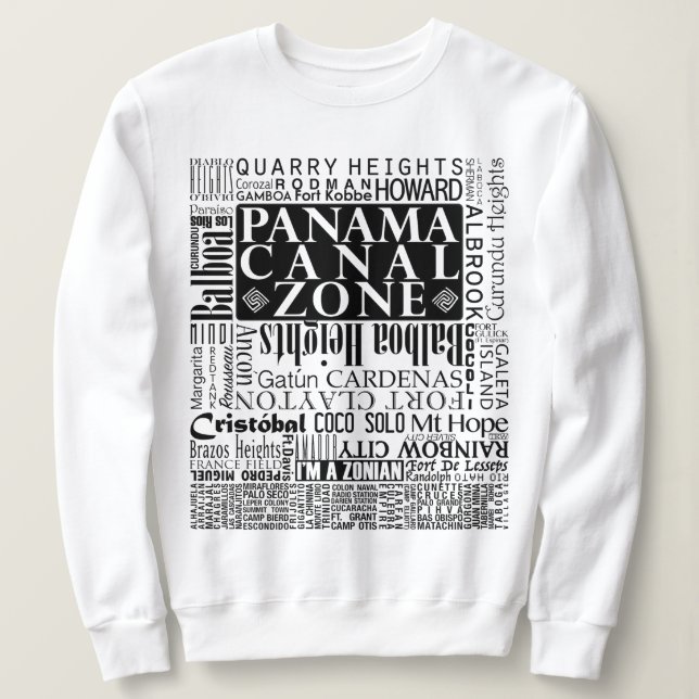 Sudadera Ubicaciones en blanco en la zona del Canal de Pana (Anverso del diseño)