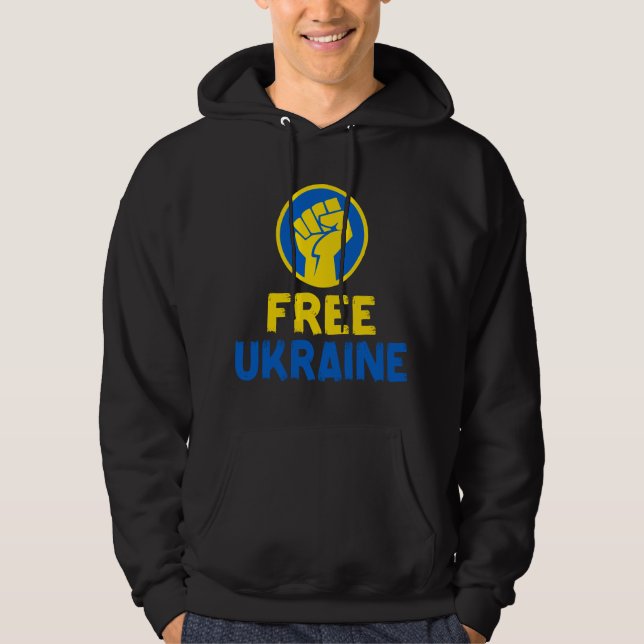 Sudadera Ucrania Libre Un Puño Ucraniano (Anverso)