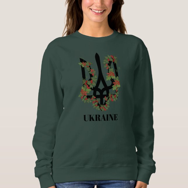 Sudadera UCRANIA. Tridente. Escudo de armas ucraniano.  (Anverso)