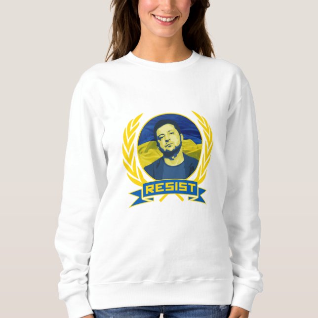 Sudadera Ucrania Zelensky Resist (Anverso)