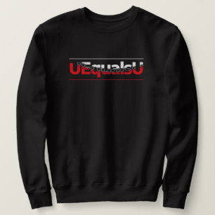Sudadera UEqualsU Arte de tipografía indetectable de VIH