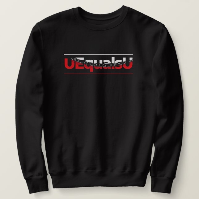 Sudadera UEqualsU Arte de tipografía indetectable de VIH (Anverso del diseño)