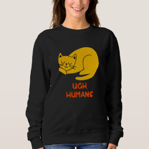Sudadera Uf Humanos Gato Introvertido Gatito Gato Antisocia