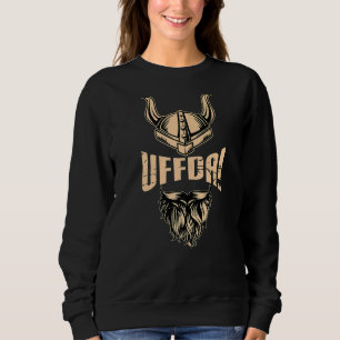 Sudadera Uff Da American Noruega Cita Roots Viking Helme