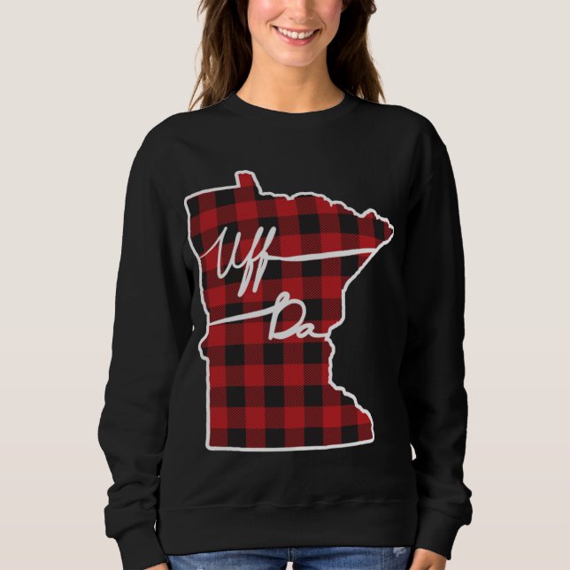 Sudadera Uff Da Buffalo Plaid Minnesota (Anverso)