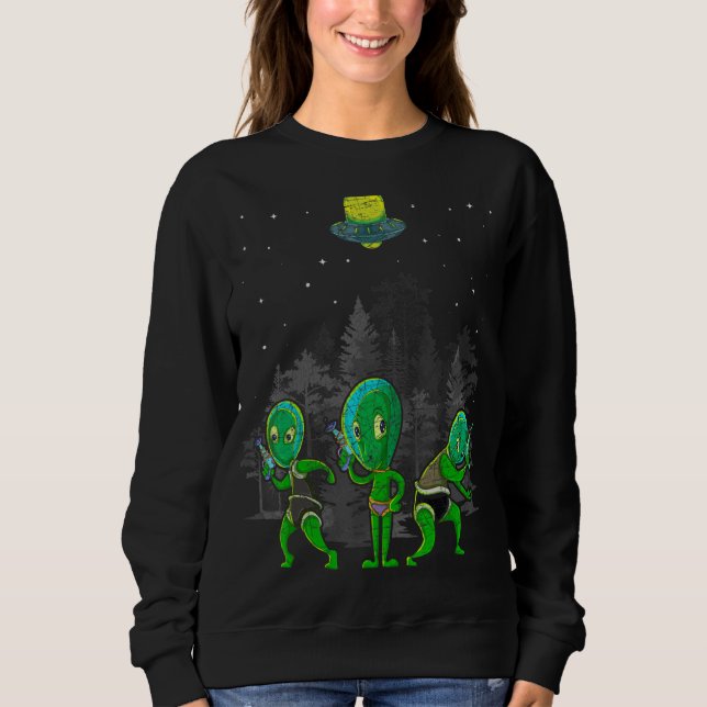 Sudadera Ufo Alien Abducción Ciencia Ficción Cute Alien (Anverso)