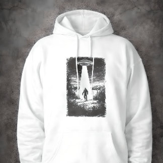 Sudadera UFO Alien Abduction Beam Silhouette Sci-Fi Mystery