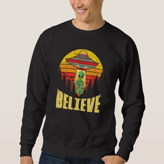 Sudadera Ufo Alien Believer Retr No Identified Flying Objec (Anverso)
