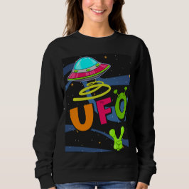 Sudadera Ufo en el espacio saluda
