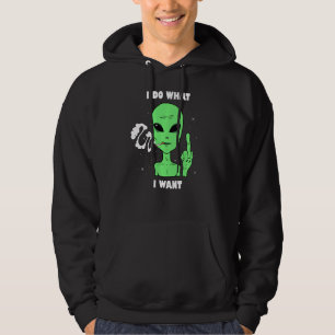 Sudadera Ufo Hago Lo Que Quiero Alienígenas De Dedo Medio