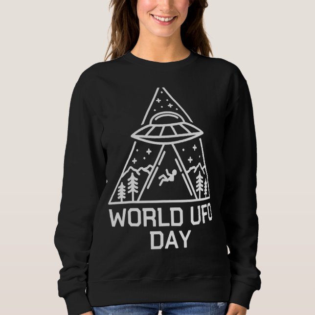 Sudadera Ufo Space Alien Ufo Alien Abducción Alien Día Mund (Anverso)