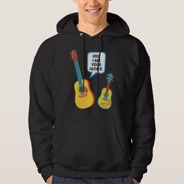 Sudadera Uke Soy Tu Padre Ukelele Guitar Music Tee (Anverso)