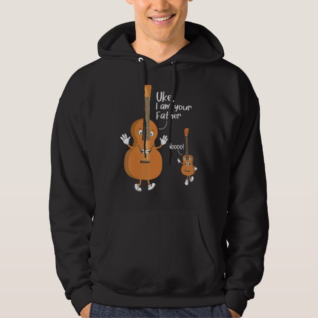 Sudadera Uke Soy Tu Padre Ukulele Instrumento De Guitarra U (Anverso)