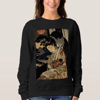 Sudadera Ukiyo E Retro Japanese  Love During Wartime Dark R