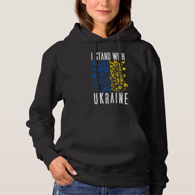 Sudadera Ukrainian Trident. I stand with Ukraine.   (Anverso)