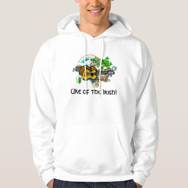 Sudadera Ukulele del día de St Patrick (Anverso)