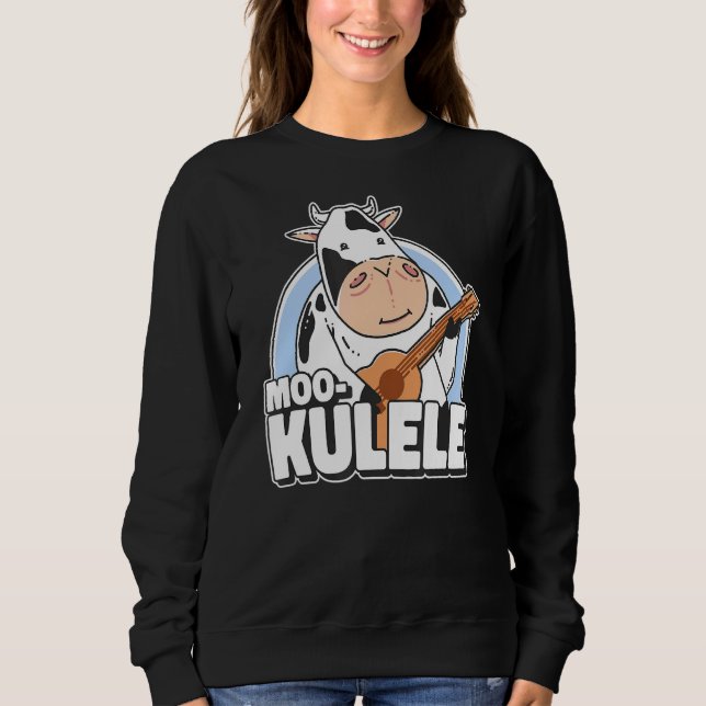 Sudadera Ukulele, jugador de Moo Kulele Uke Ukulele (Anverso)