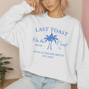 Sudadera Última tostada en la costa Beach Bachelorette